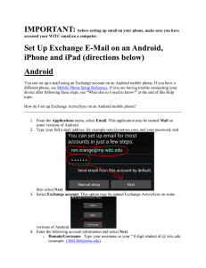 Set Up Exchange E-Mail on an Android, iPhone and iPad