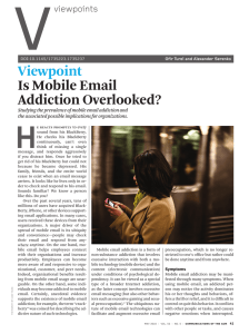 Viewpoint is Mobile email addiction overlooked?