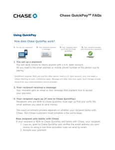 Chase QuickPaySM FAQs