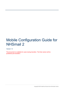 Mobile Configuration Guide for NHSmail 2