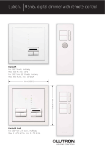 Lutron® |Rania® digital dimmer with remote control