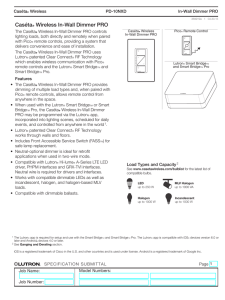 CASETA PD-10NXD DIMMER PRO SPECSPEC (369919)