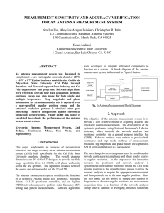 measurement sensitivity and accuracy verification for an