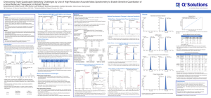 Mass Spectrometry to Enable Sensitive Quantitation