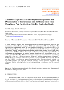 A Sensitive Capillary Zone Electrophoresis Separation and