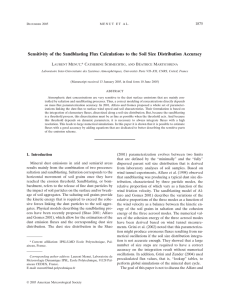 Sensitivity of the Sandblasting Flux Calculations to the Soil Size