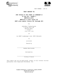 TEST REPORT TO CFR TITLE 47 FCC PART 15 SUBPART B IC ES