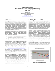 EMC Performance For 10GBASE-T over Category 6A Cabling