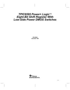 TPIC6595 Power+ Logic TM 8-Bit Shift Reg