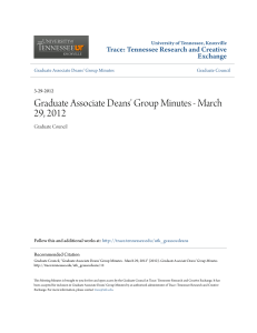 Graduate Associate Deans` Group Minutes - March 29, 2012