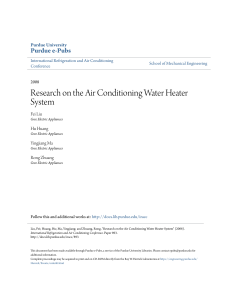 Research on the Air Conditioning Water Heater - Purdue e-Pubs