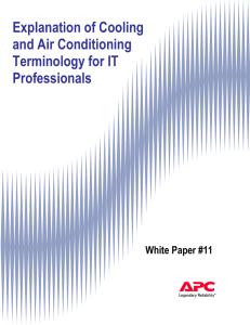 WP-11 Explanation of Cooling and Air Conditioning Terminology for