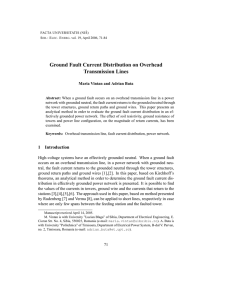 Ground Fault Current Distribution on Overhead Transmission Lines