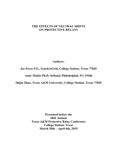 The Effect of Neutral Shifts on Protective Relays