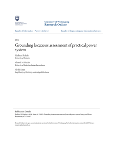 Grounding locations assessment of practical power system