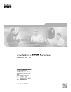 Introduction to DWDM Technology