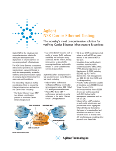 Agilent N2X Carrier Ethernet Testing