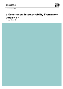 e-Government Interoperability Framework