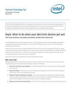 What to do when your electronic devices get wet