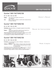 Quickie® QM-710/715HD/720 Quickie® QM-710