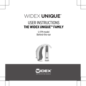 widex unique - Hearing aids from Widex