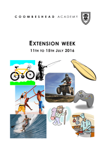 Extension Week - Coombeshead Academy