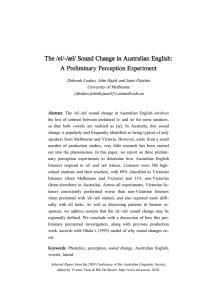 Sound Change in Australian English