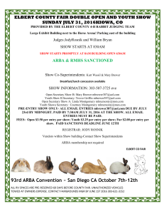 93rd ARBA Convention ~ San Diego CA October 7th-12th