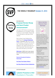SDSVP Newsletter – October 21st, 2015