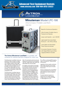 Minuteman Model LPC-100 Advanced Test Equipment Rentals