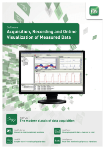 Acquisition, Recording and Online Visualization of Measured Data