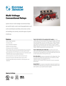 Multi-Voltage Conventional Relays