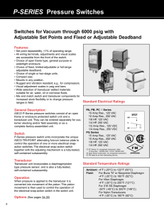 ASCO Series P Pressure Switches Catalog