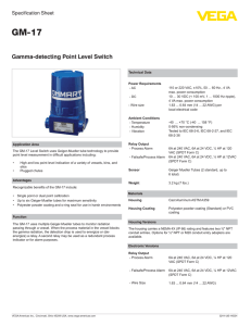 Gamma-detecting Point Level Switch