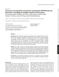 Accurate normalization of real-time quantitative RT