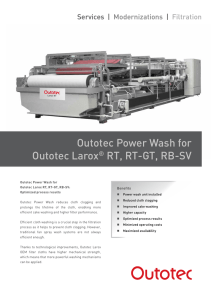 Outotec Power Wash for Outotec Larox® RT, RT-GT, RB-SV