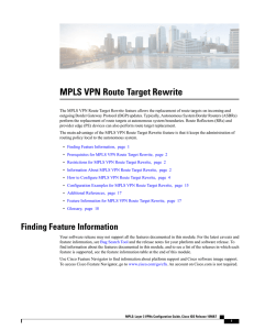 MPLS VPN Route Target Rewrite
