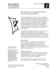 Specifications for Lightning Protection