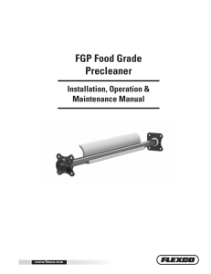 FGP Food Grade Precleaner