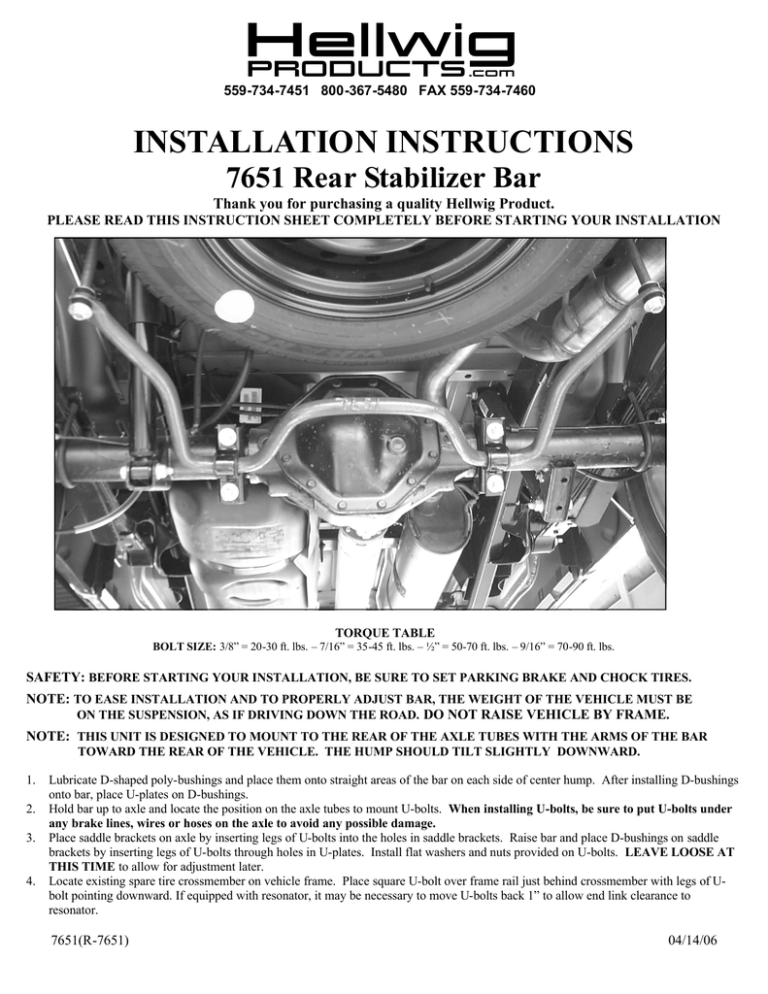 Installation Instructions Installation Instructions