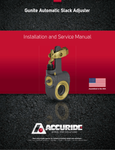 Gunite Automatic Slack Adjuster Service Manual