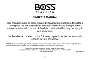 owner`s manual - BOSS Snowplow