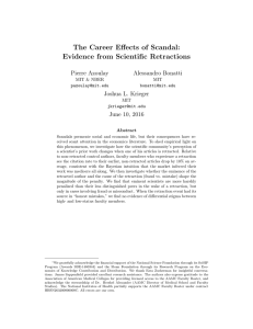 The Career Effects of Scandal: Evidence from Scientific