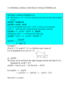 Ch.3.5 Double-Angle and Half