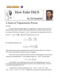 June - The Euler Archive