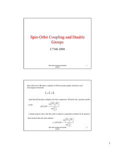 Spin-Orbit Coupling and Double Groups