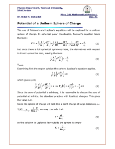 Potential of a Uniform Sphere of Charge