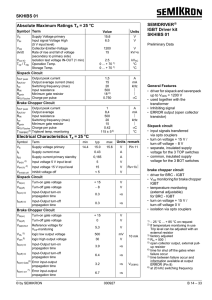 SKHIBS 01 Absolute Maximum Ratings Ta = 25 °C Electrical