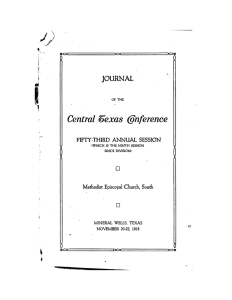 1918 Journal - Central Texas Conference