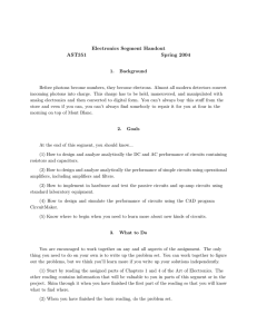 Electronics Segment Handout AST351 Spring 2004